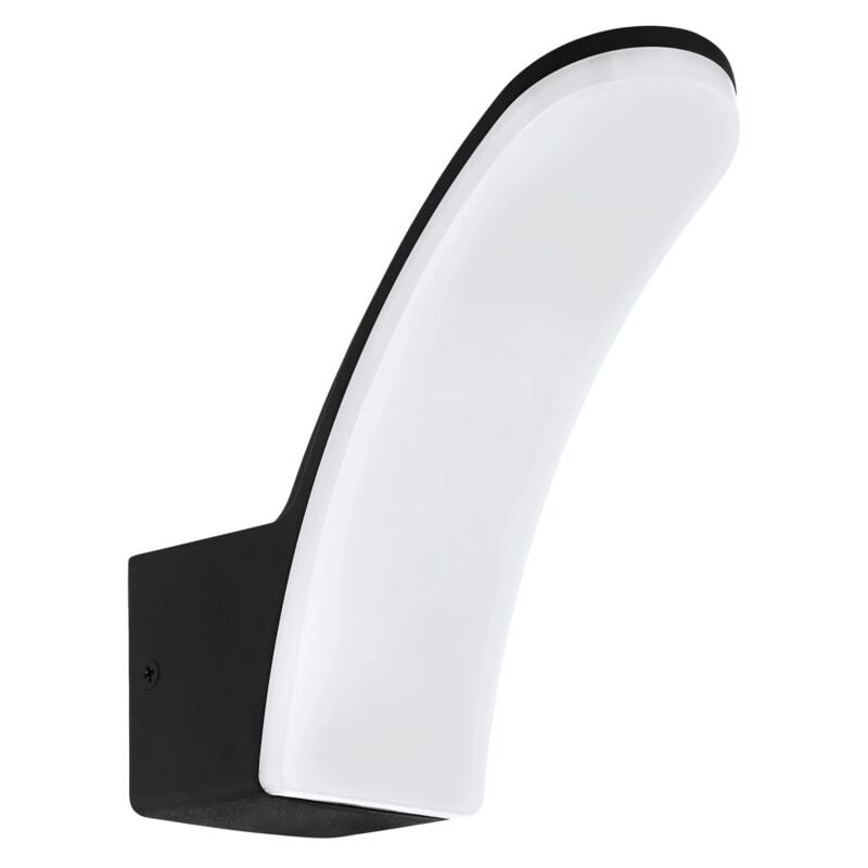 foto del prodotto applique led da esterno eglo fiumicino nero 3000k