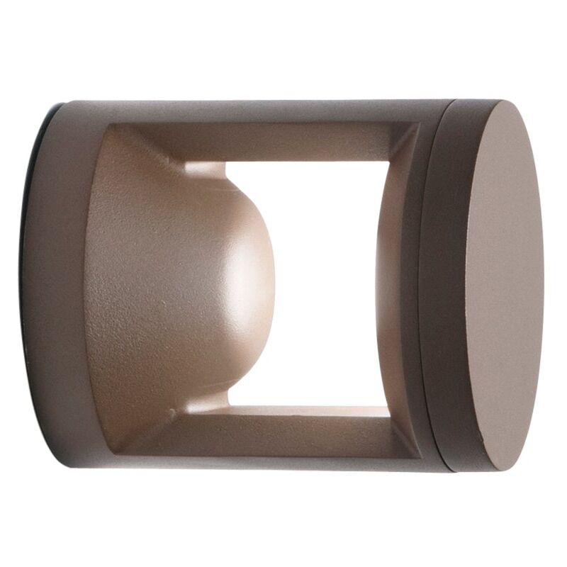 foto del prodotto applique led da esterno wami in alluminio bronzo 10w luce calda e naturale bronzo