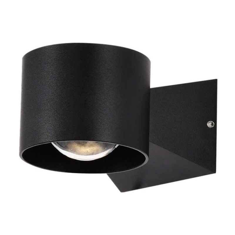 foto del prodotto applique led da muro 5w doppio fascio luminoso corpo nero bianco naturale ip65 v tac