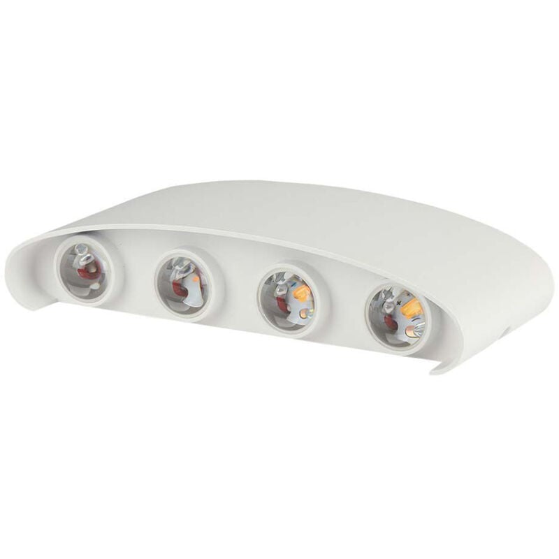 foto del prodotto applique led da muro 7w doppio fascio luminoso corpo sabbia bianco bianco caldo ip65 - v-tac