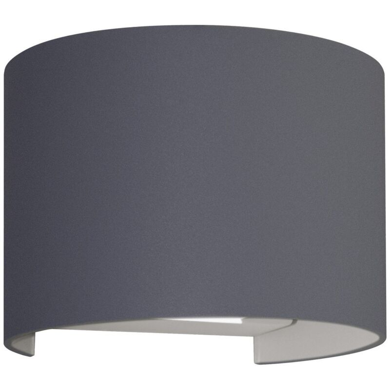 foto del prodotto applique led da parete a doppio fascio mod. marbella round colore antracite