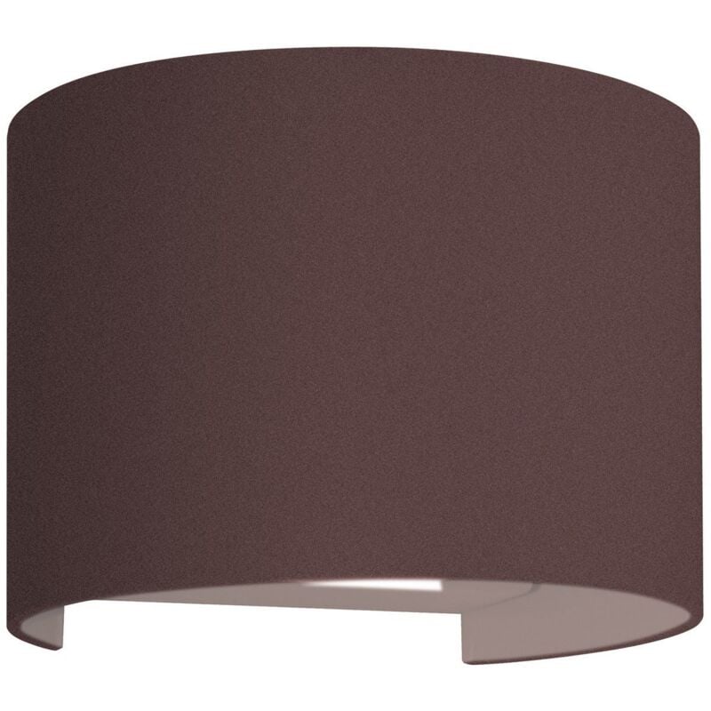 foto del prodotto applique led da parete a doppio fascio mod. marbella round colore corten