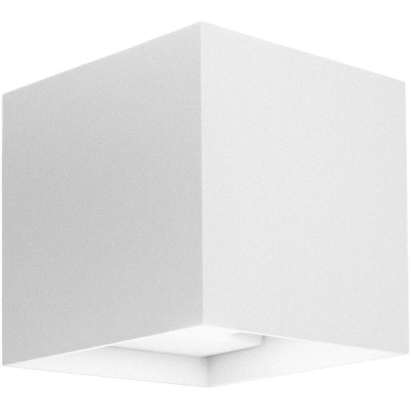 foto del prodotto applique led da parete a doppio fascio mod. marbella squared colore bianco