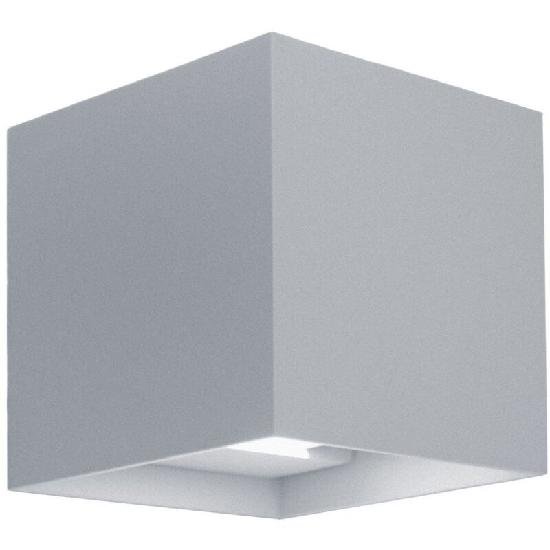 foto del prodotto applique led da parete a doppio fascio mod. marbella squared colore grigio marina