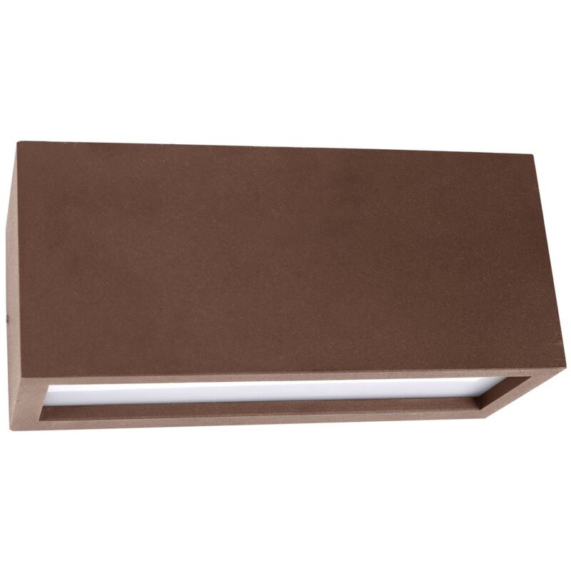 foto del prodotto applique led da parete a doppio fascio mod. vigo 1 colore corten