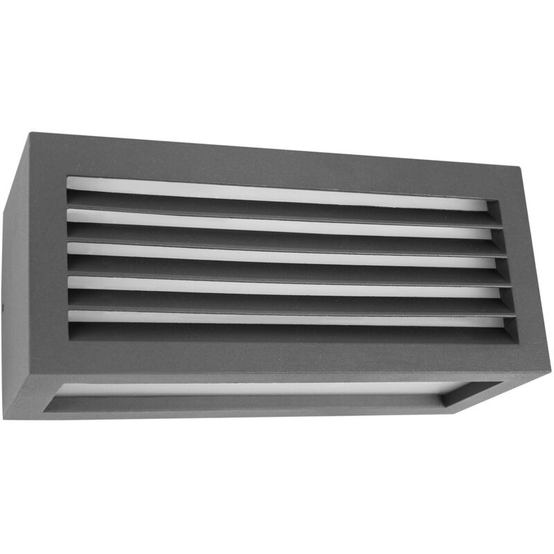 foto del prodotto applique led da parete a tre emissioni con griglia frontale mod. vigo 2 colore antracite