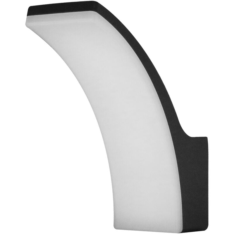 foto del prodotto applique led da parete apollo 12w grigio scuro ip44 bianco neutro 4000k novaline