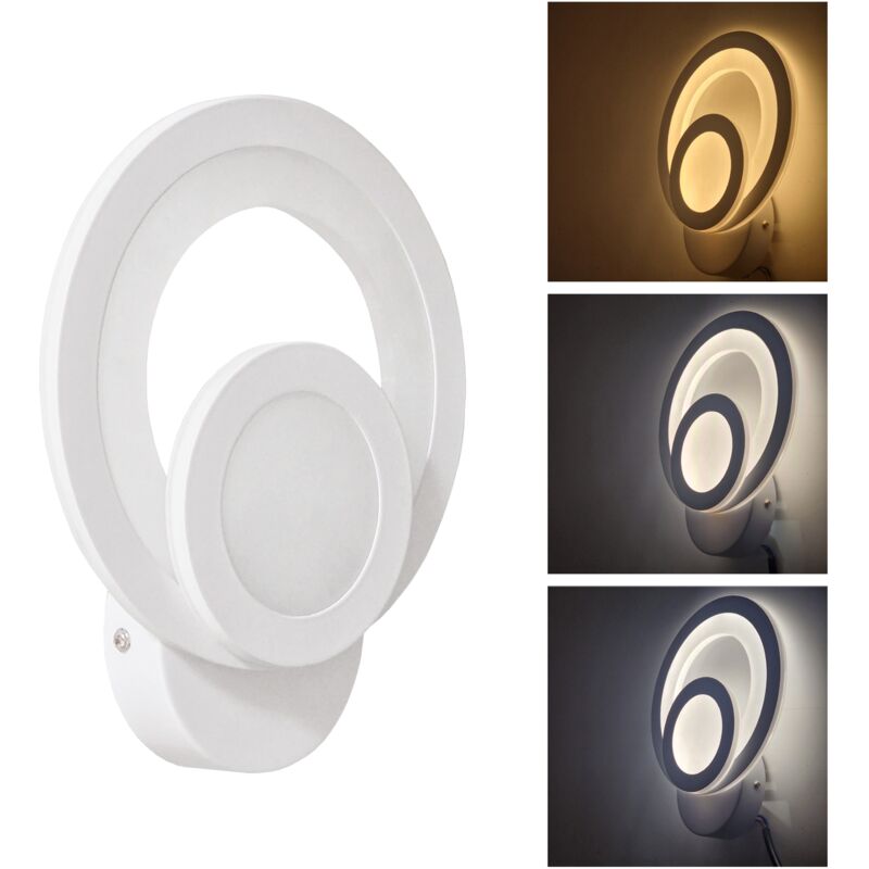 foto del prodotto applique led da parete interno molto luminose, lampada da muro per camera da letto, bagno, soggiorno, cambio temperatura 3000k 4000k 6500k , 220