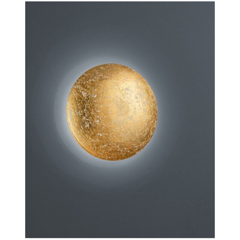 foto del prodotto applique led decorativa chiros foglia oro 22 cm trio lighting