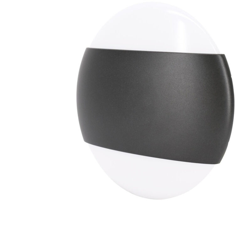 foto del prodotto applique led decorativo da esterno 10w 4000k 850lm ip65 160mm grafite