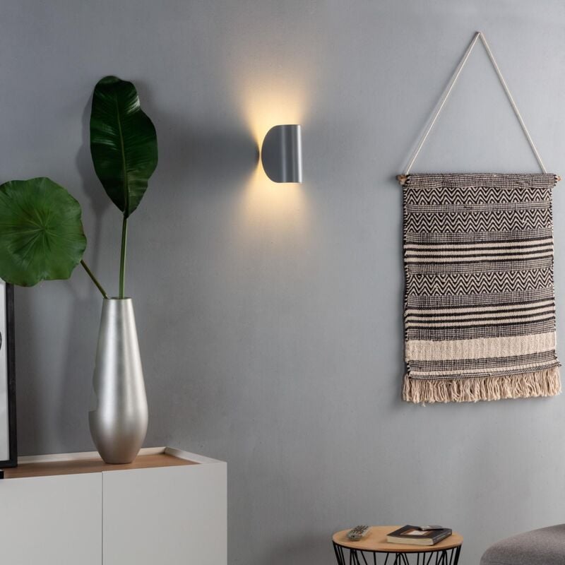 foto del prodotto applique led gaia 6w doppia luce grigia 3000k bianco caldo