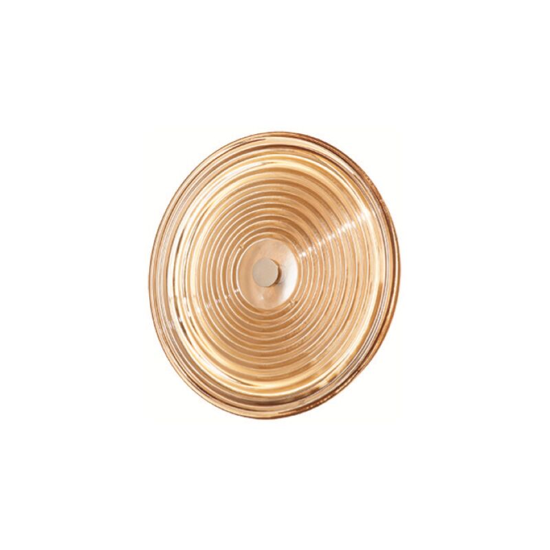 foto del prodotto applique led jokey d28 cm in metallo e vetro decorato ambra