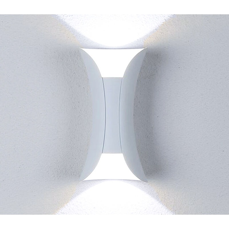 foto del prodotto applique led lampada da parete doppia luce esterno 10w bianco moderno fd 7