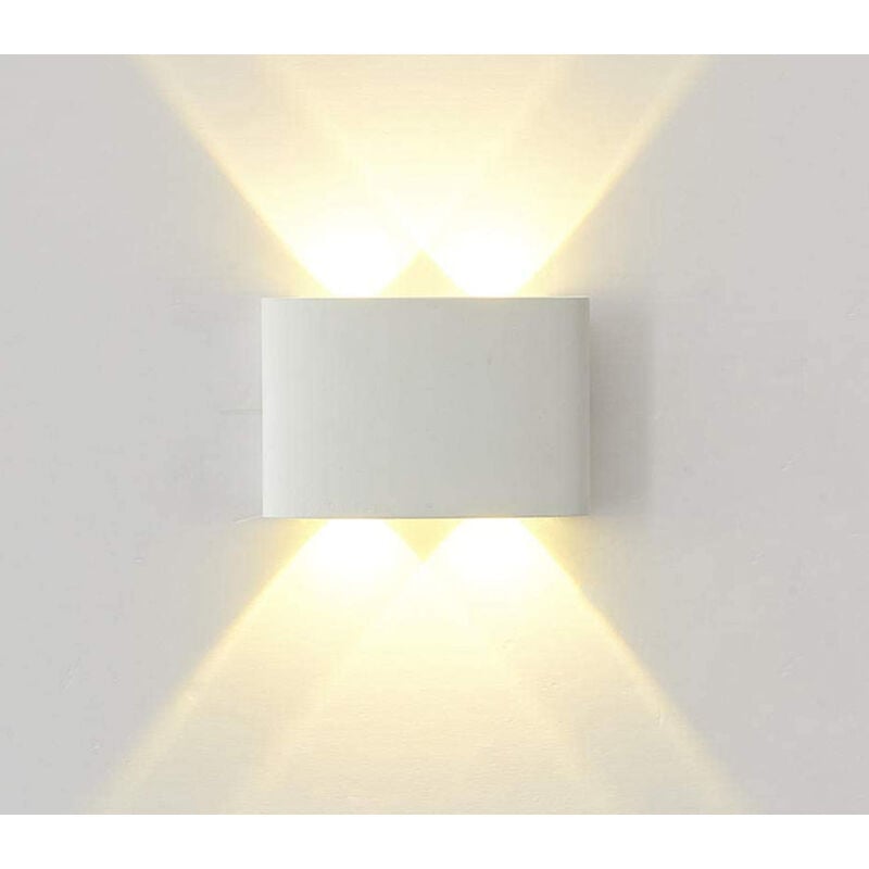 foto del prodotto applique led lampada da parete ovale 12w luce calda esterno interno fd 10