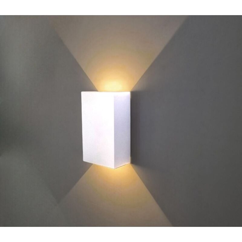 foto del prodotto applique led lampada parete 6w rettangolare luce calda interno esterno