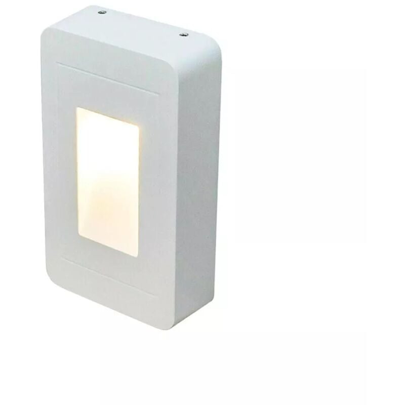 foto del prodotto applique led luce calda faretto 12 w segnapassi lampada ip65 esterno bianco es62