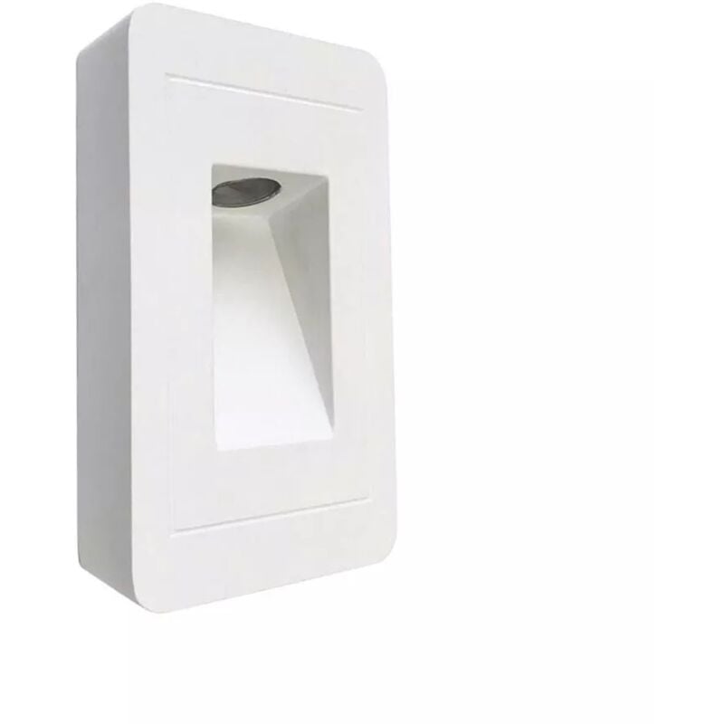 foto del prodotto applique led luce naturale faretto 12 w segnapassi a muro esterno bianco es62