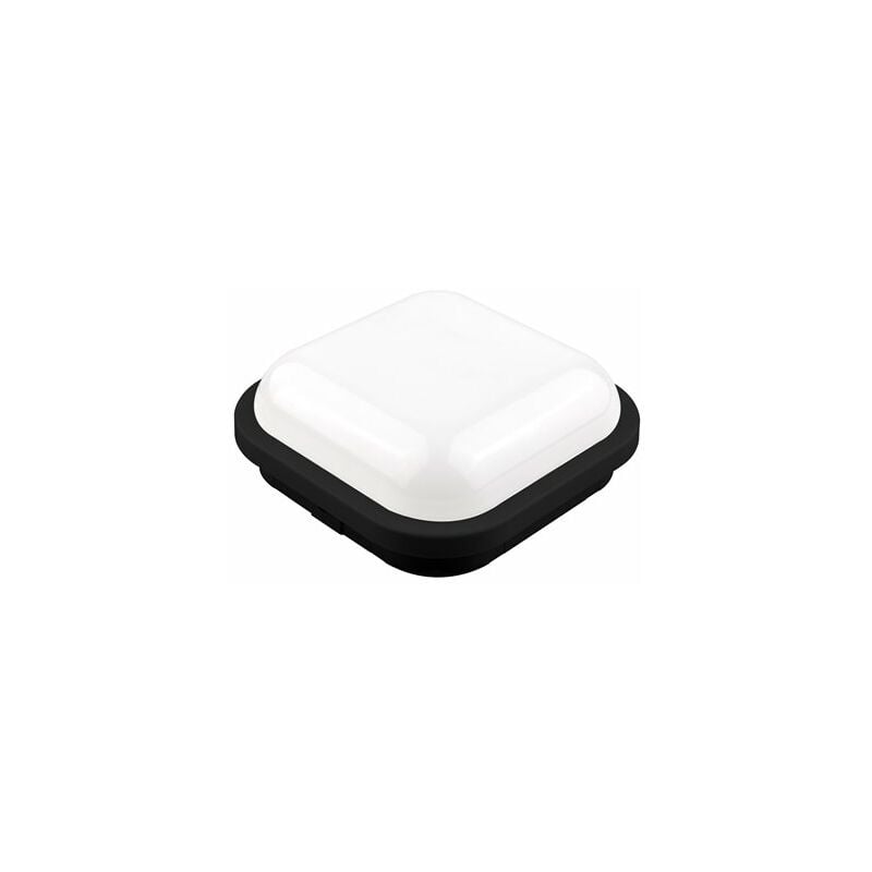 foto del prodotto applique led matel ip65 quadrato nero 15w freddo