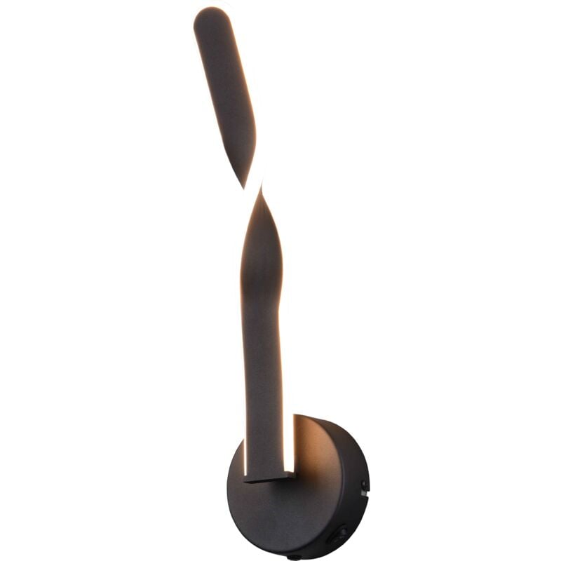 foto del prodotto applique led, metallo, nero, h 46 cm, ginko