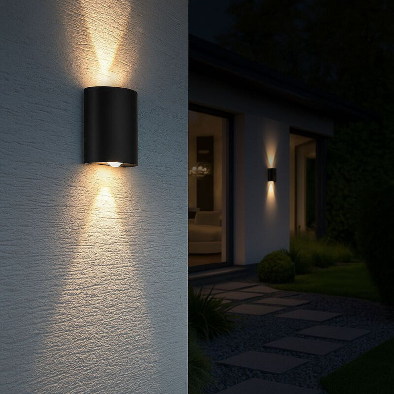 foto del prodotto applique led moderna bidirezionale da esterno asas 6w ip54