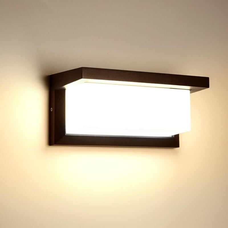 foto del prodotto applique led moderna per interni ed esterni, 3000k, impermeabile, ip65, per esterni, da parete, per giardino, bagno, veranda, garage