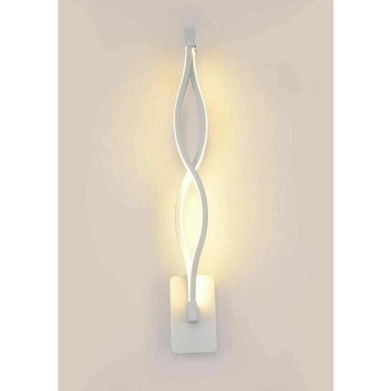 foto del prodotto applique led parete 9w lampada muro spirale bianco moderno luce calda 3000k fredda bianca 6500k