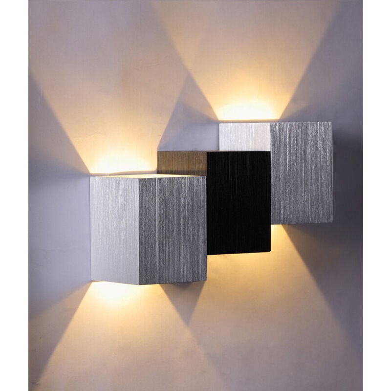 foto del prodotto applique led per interno, 6w 4 luci moderna lampada da parete in alluminio, lampada angolo del fascio regolabile per corridoio cucina isaland camera