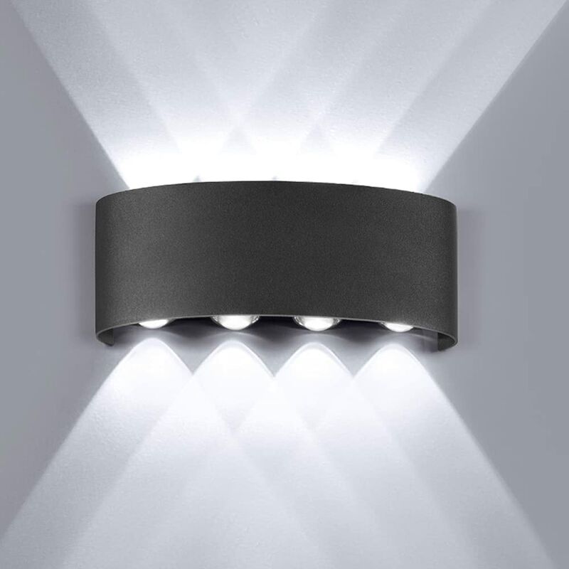 foto del prodotto applique led per interno, 8w moderna lampada da parete in alluminio, ip65 up down lampada per corridoio cucina isaland camera da letto scala