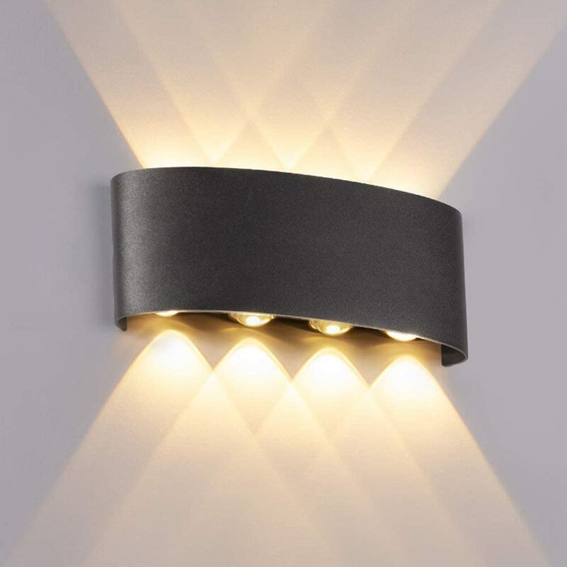 foto del prodotto applique led per interno, 8w moderna lampada da parete in alluminio, ip65 up down lampada per corridoio cucina isaland camera da letto scala