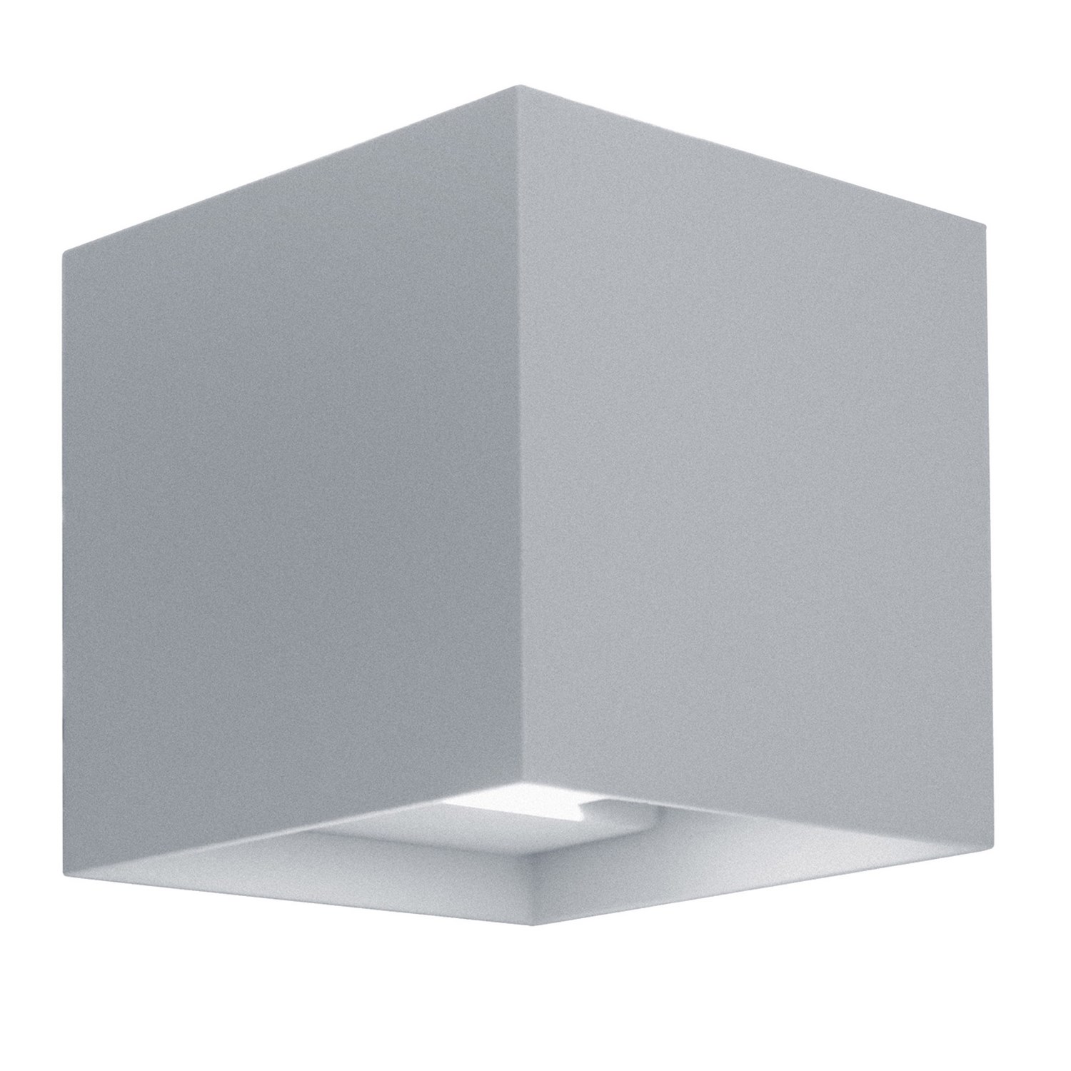foto del prodotto applique led quadrata da parete con fascio regolabile colore grigio marina mod. marbella