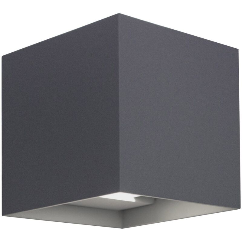 foto del prodotto applique led quadrata da parete con fascio regolabile mod. marbella colore antracite