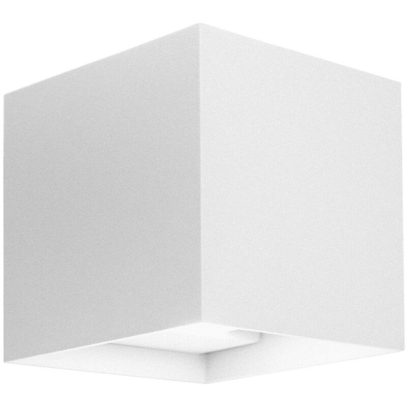 foto del prodotto applique led quadrata da parete con fascio regolabile mod. marbella colore bianco