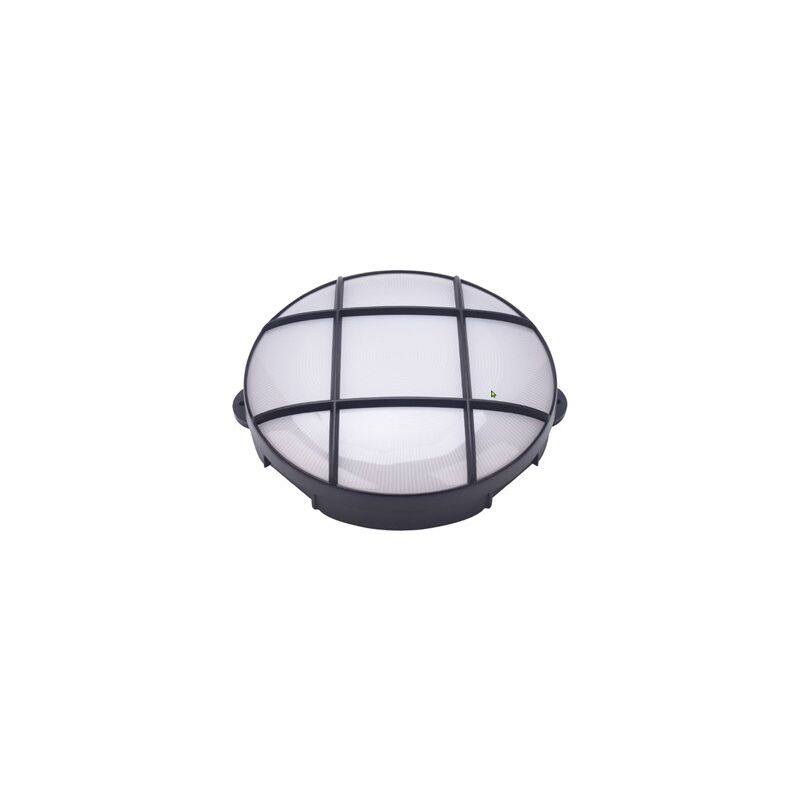 foto del prodotto applique led rotondo con griglia oxalis 15w 4000k nero
