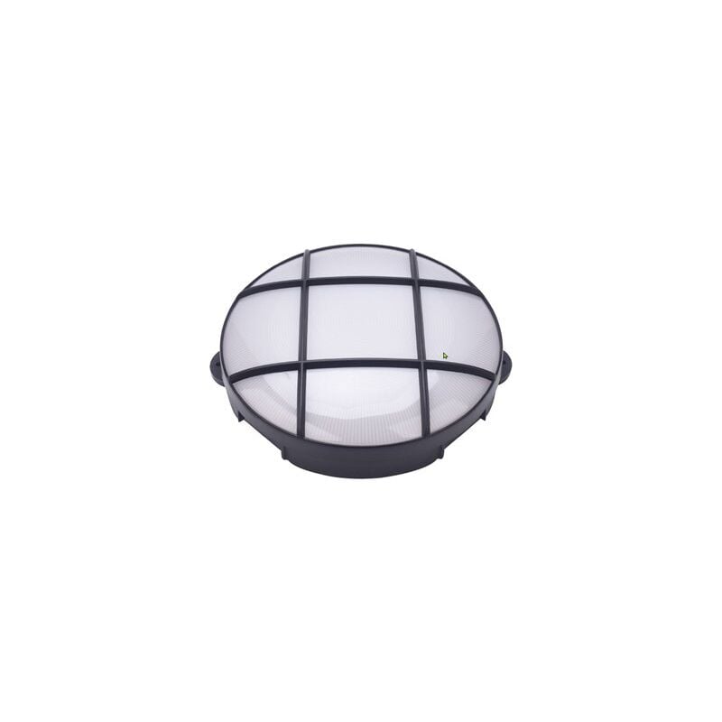 foto del prodotto applique led rotondo con griglia oxalis 15w 6500k nero