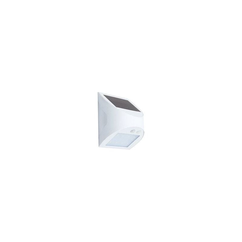 foto del prodotto applique led solare kolam con sensore di movimento pir e crepuscolare 3w 4000k 300lm ip65 bianco