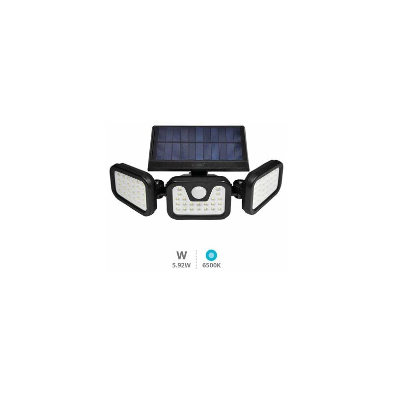 foto del prodotto applique led solare orientabile siltala 1.4w 6500k negro