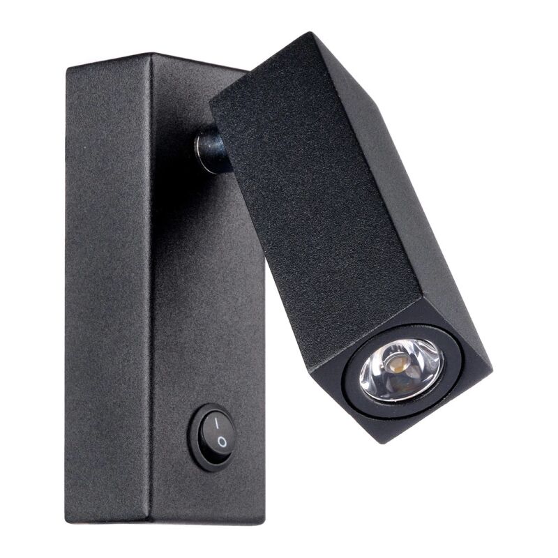 foto del prodotto applique led spy in metallo nero, 4000k