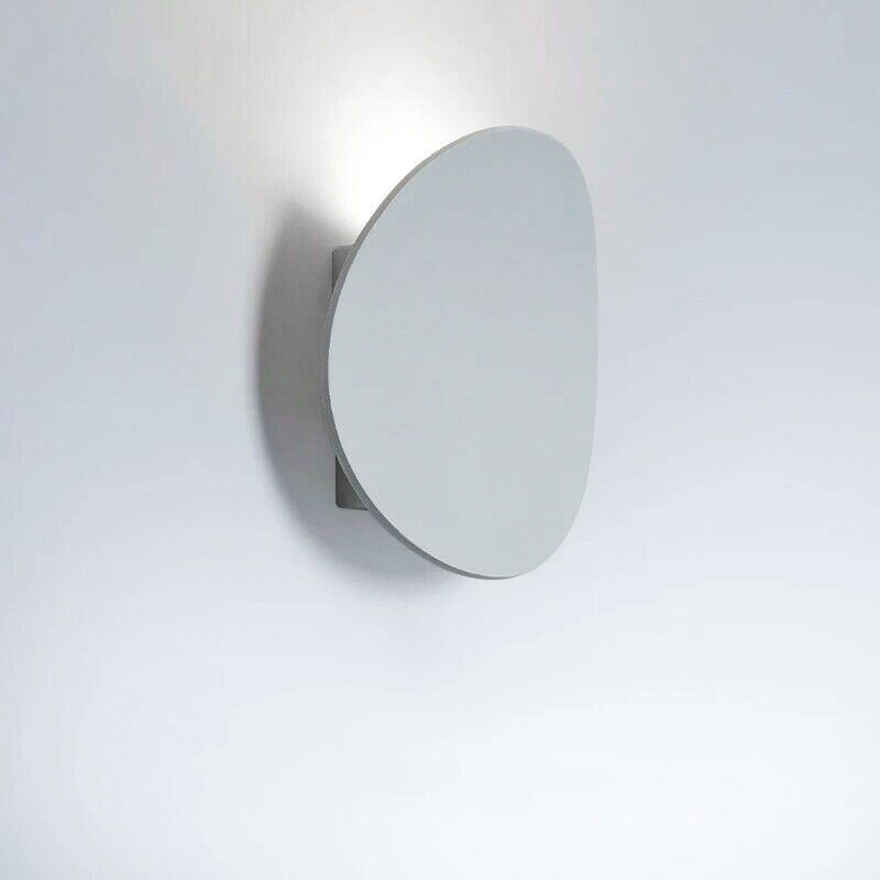 foto del prodotto applique led tondo bianco da parete esterno interno impermeabile lampada luce fredda naturale calda bianco freddo