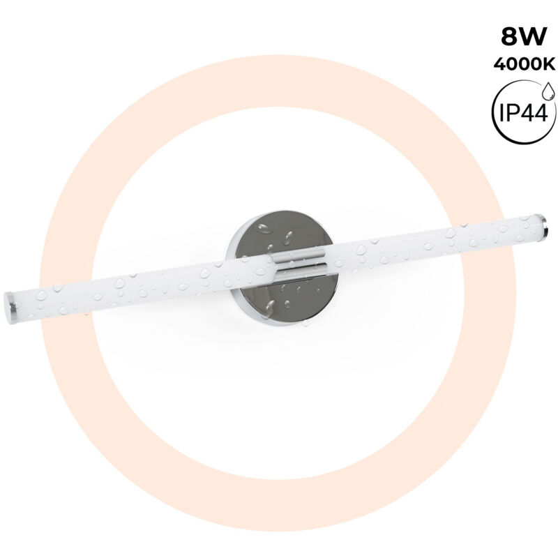 foto del prodotto applique led tubolare per bagno 8w 720lm ip44 60cm