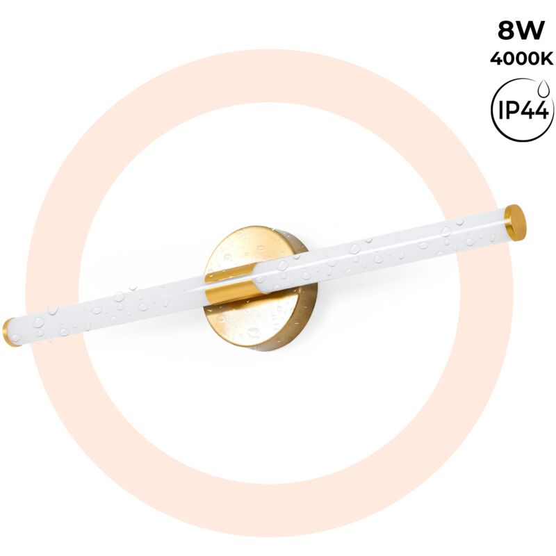 foto del prodotto applique led tubolare per bagno 8w 720lm ip44 60cm