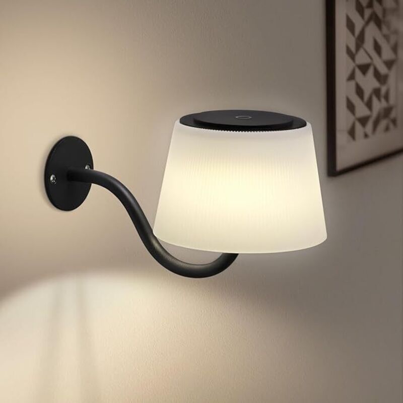 foto del prodotto applique led wireless dimmerabile ricaricabile tramite usb c 3000k 6000k interruttore touch impermeabile ip44 per bagno camera da