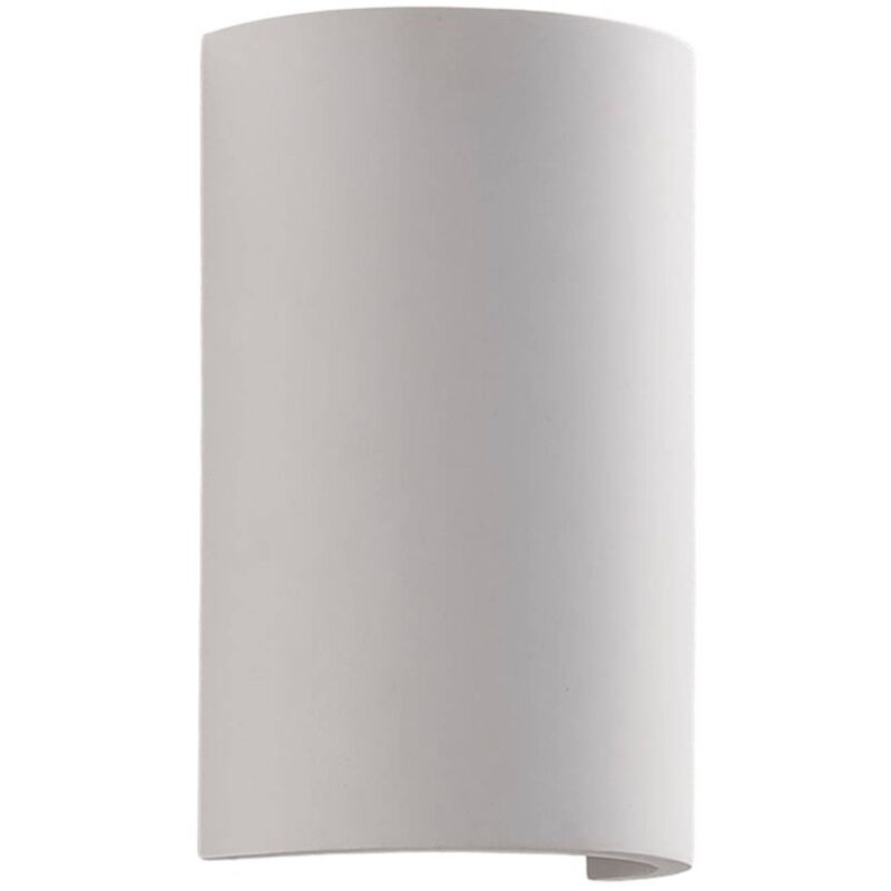 foto del prodotto applique lindby colja, rotonda, altezza 16 cm, gesso, bianco