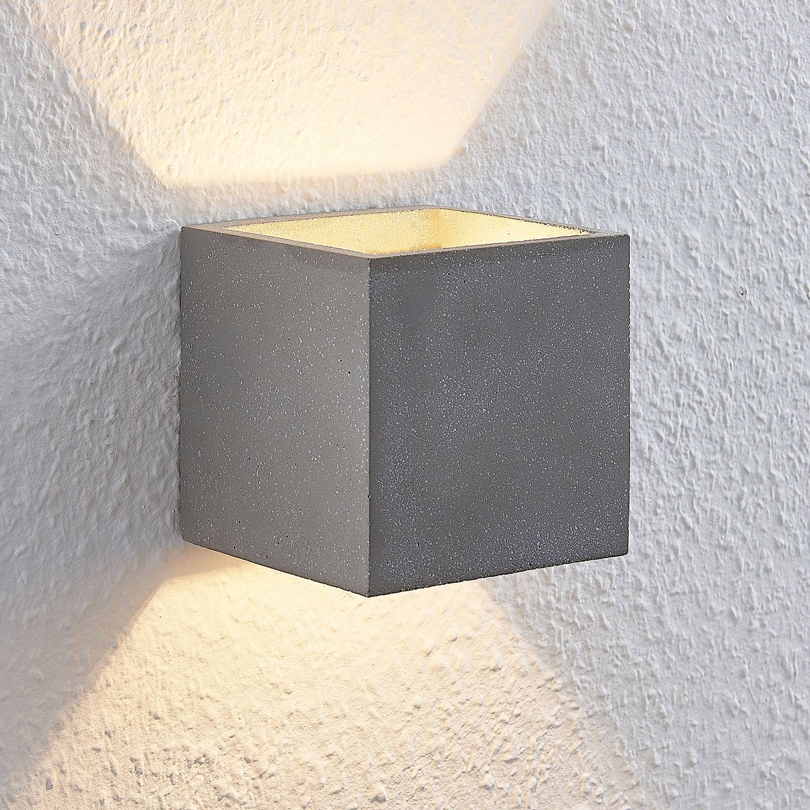 foto del prodotto applique lindby nellie, grigio, cemento, larghezza 11,5 cm