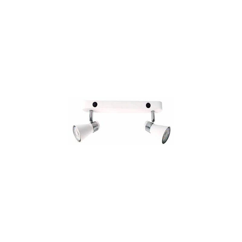 foto del prodotto applique lineare doppio con interruttore serie selna gu10 bianco