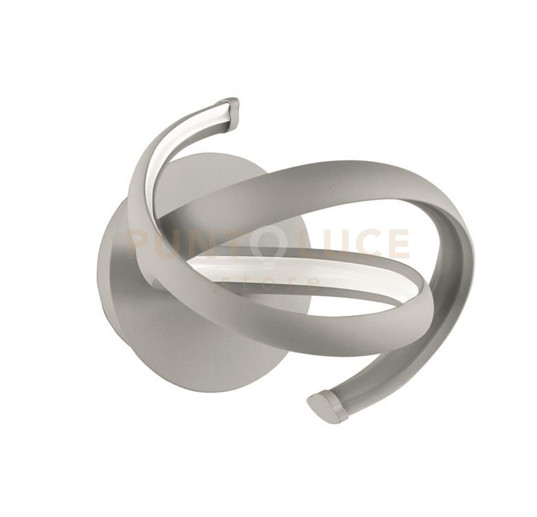 foto del prodotto applique lumen silver led 3000k 500lm 10w dimmerabile h.22cm