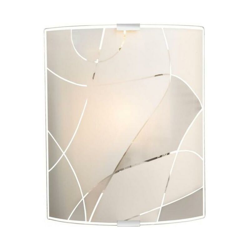 foto del prodotto applique metallo bianco, 1 x e27