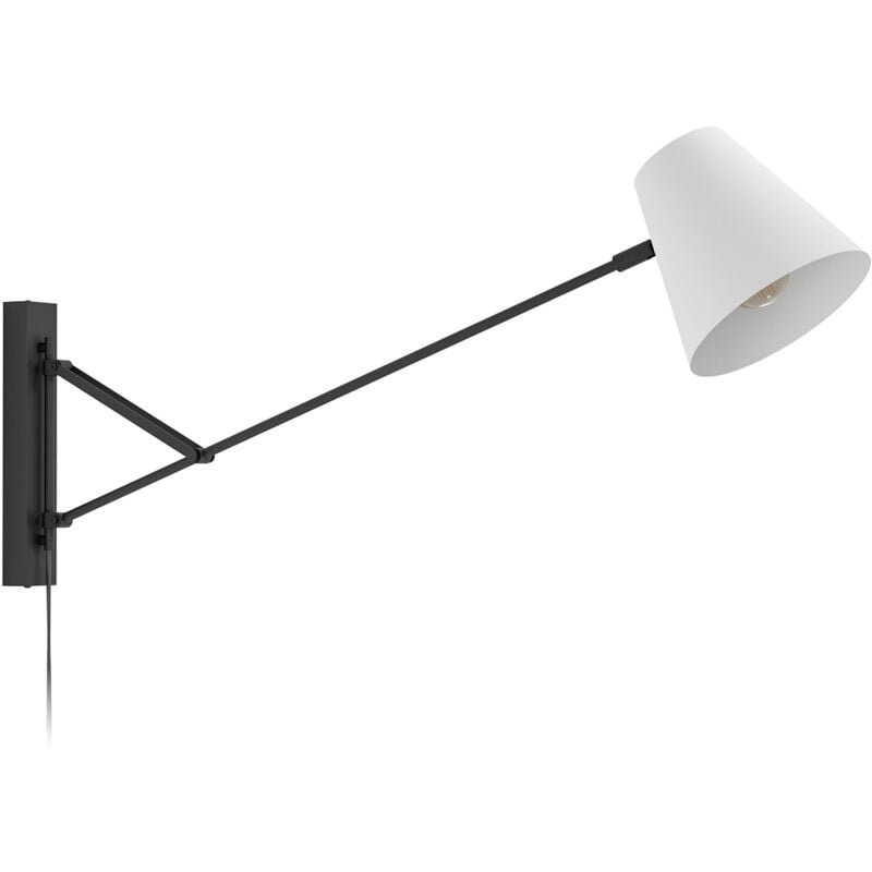 foto del prodotto applique minimal forcadet acciaio nero 1 luce e27