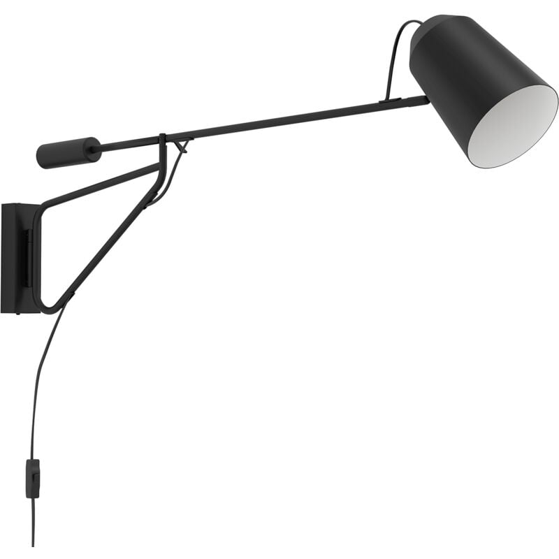foto del prodotto applique minimal loreto 1 acciaio nero 1 luce e27