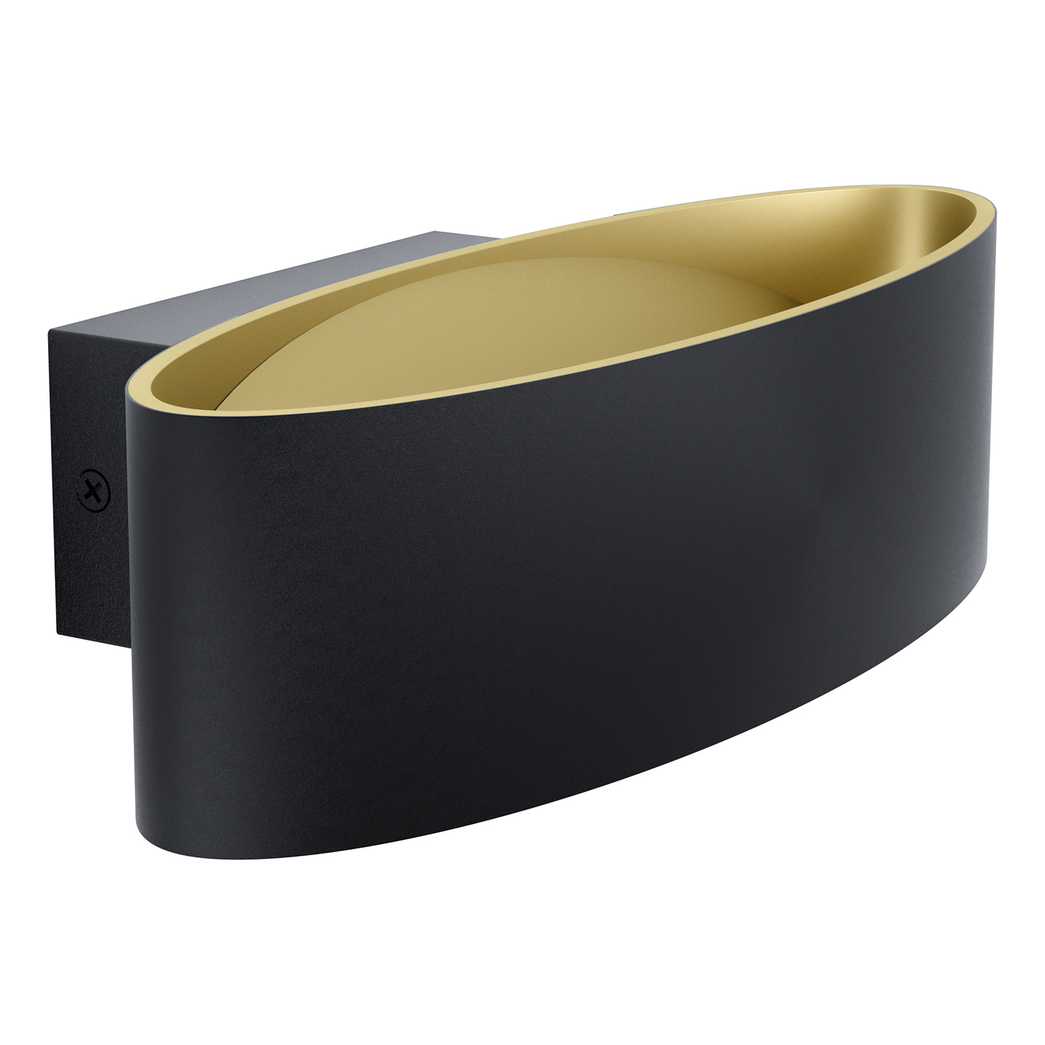 foto del prodotto applique minimal maccacari alluminio nero luce led integrato 10w