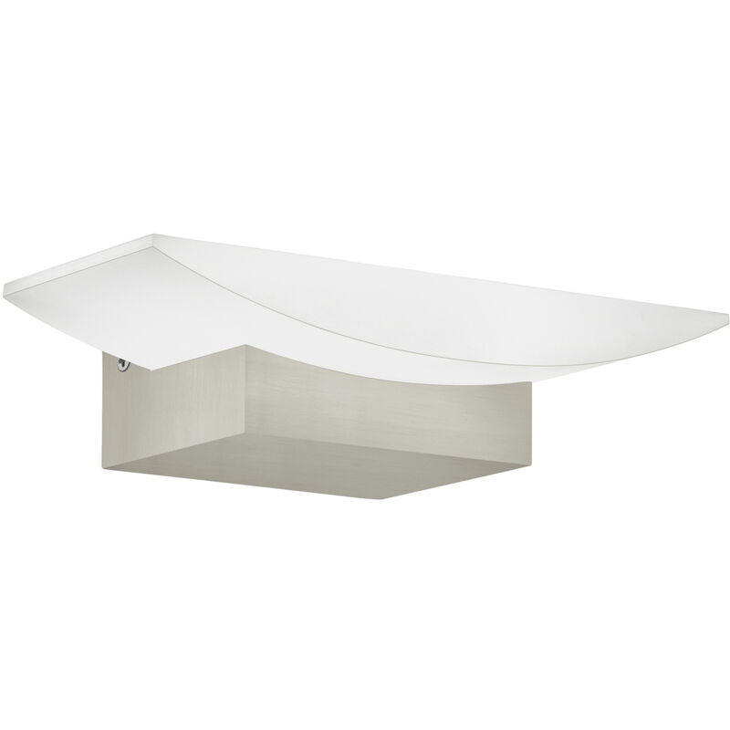 foto del prodotto applique minimal metrass alluminio nichel satinato 1 luce led integrato 5,6w